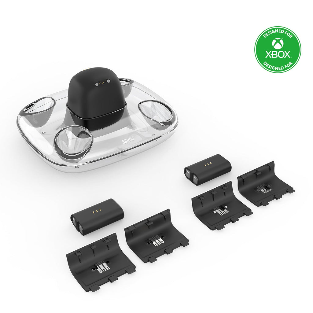 8BitDo Dual Charging Dock for Xbox wireless controllers - Desktop Charging Station for Compatible Controllers