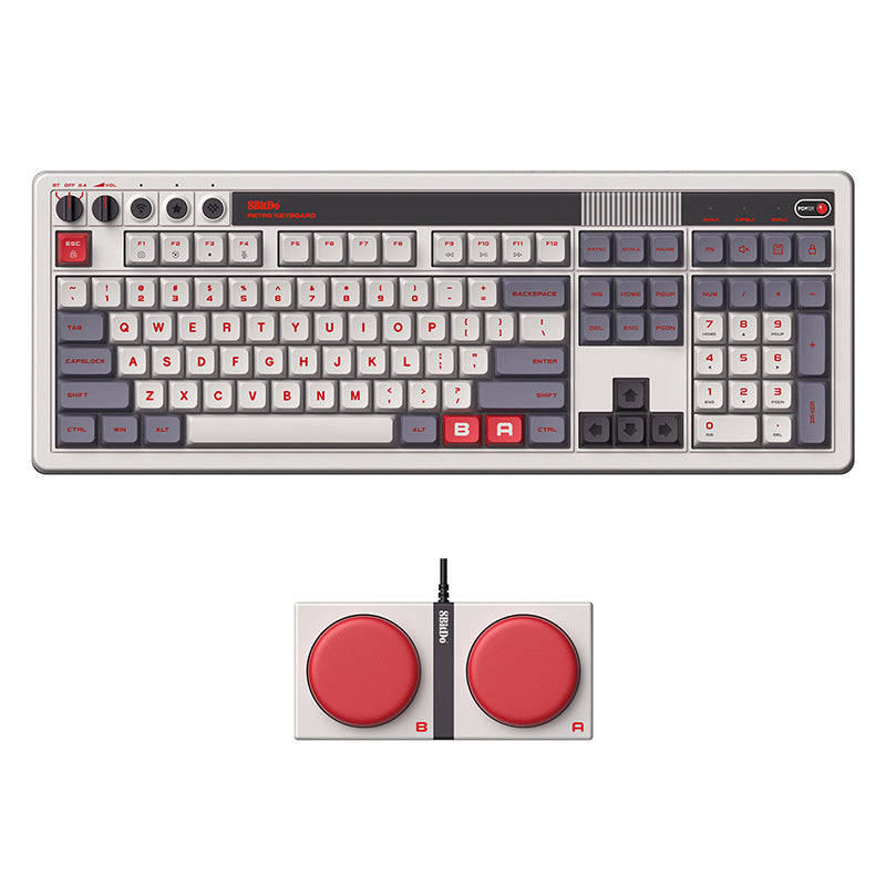 8BitDo Retro 108 Mechanical Keyboard - Keyboard Collection for Gaming and Daily Typing