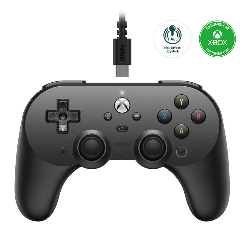 8BitDo Pro 2 Wired Controller for Xbox (Hall Effect joysticks) - Controller Edition with Practical Input Features