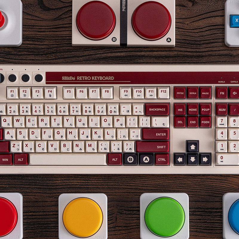 8BitDo Retro 108 Mechanical Keyboard - Keyboard Collection for Gaming and Daily Typing