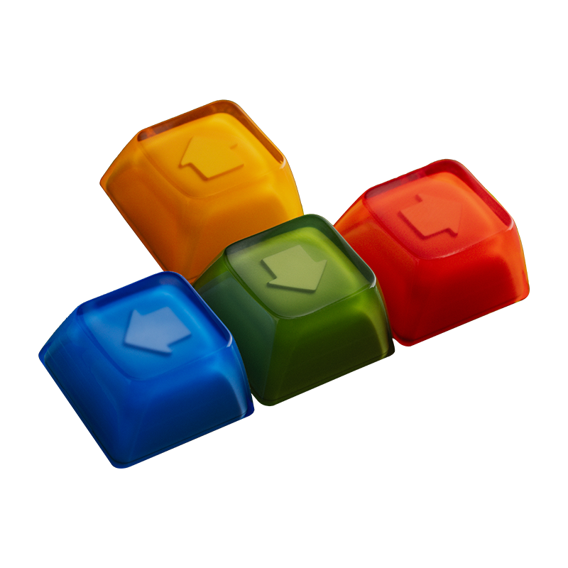 8BitDo Double-Layered Crystal Arrow Keycaps - Mechanical Keycap Edition for Keyboard Customization