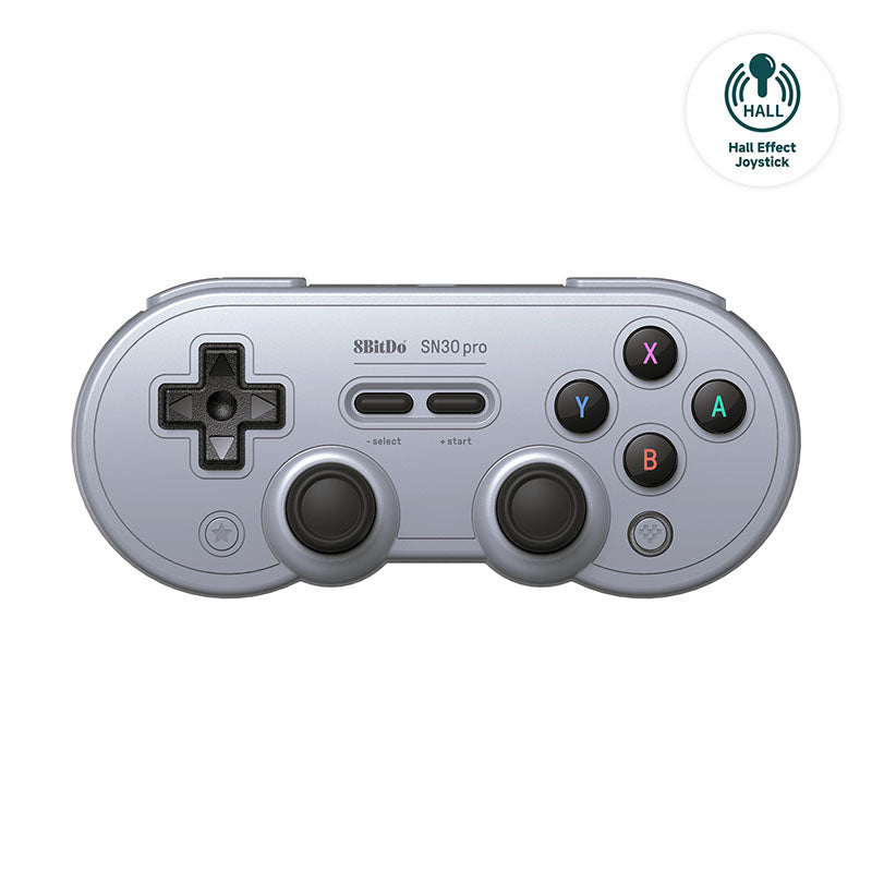 8BitDo SN30 Pro (Hall Effect Joystick) - Controller Edition with Practical Input Features