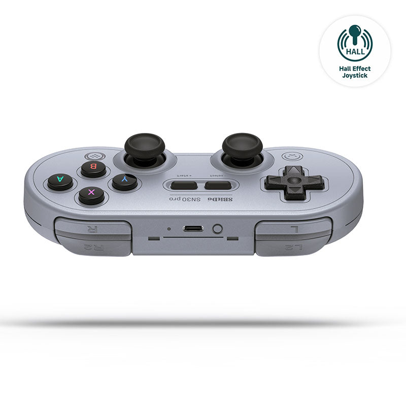 8BitDo SN30 Pro (Hall Effect Joystick) - Controller Edition with Practical Input Features