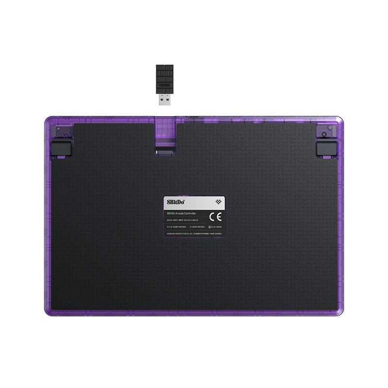 8BitDo Arcade Controller - Transparent Purple Signature Edition - Arcade Control Design for Supported Platforms