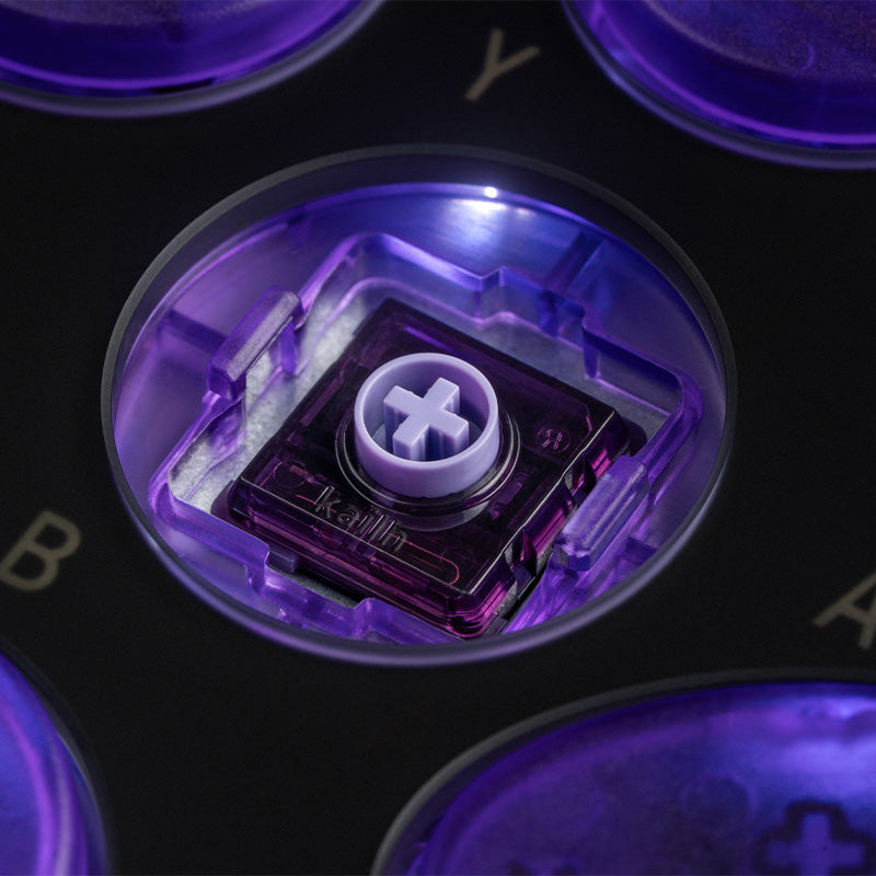 8BitDo Arcade Controller - Transparent Purple Signature Edition - Arcade Control Design for Supported Platforms