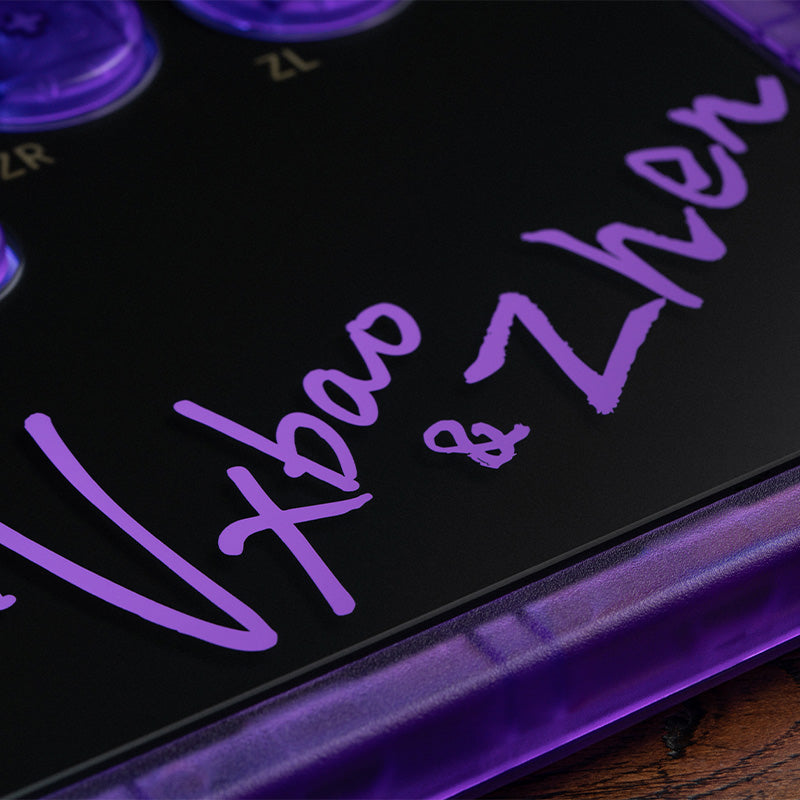 8BitDo Arcade Controller - Transparent Purple Signature Edition - Arcade Control Design for Supported Platforms