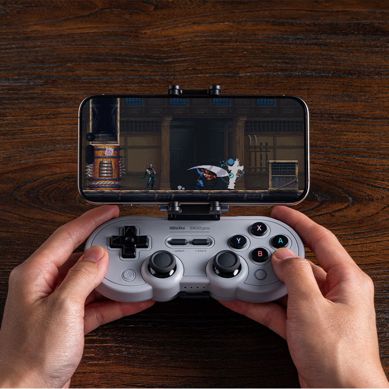 8BitDo Mobile Clip for SN30 Pro - Gaming Clip Design for Compatible Mobile Devices