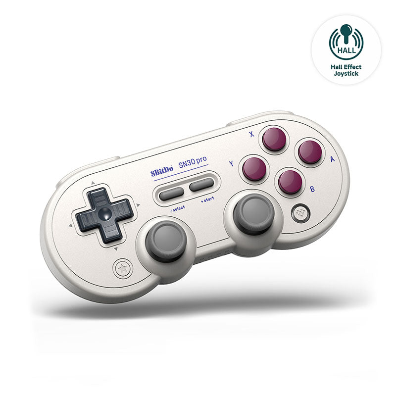8BitDo SN30 Pro (Hall Effect Joystick) - Controller Edition with Practical Input Features